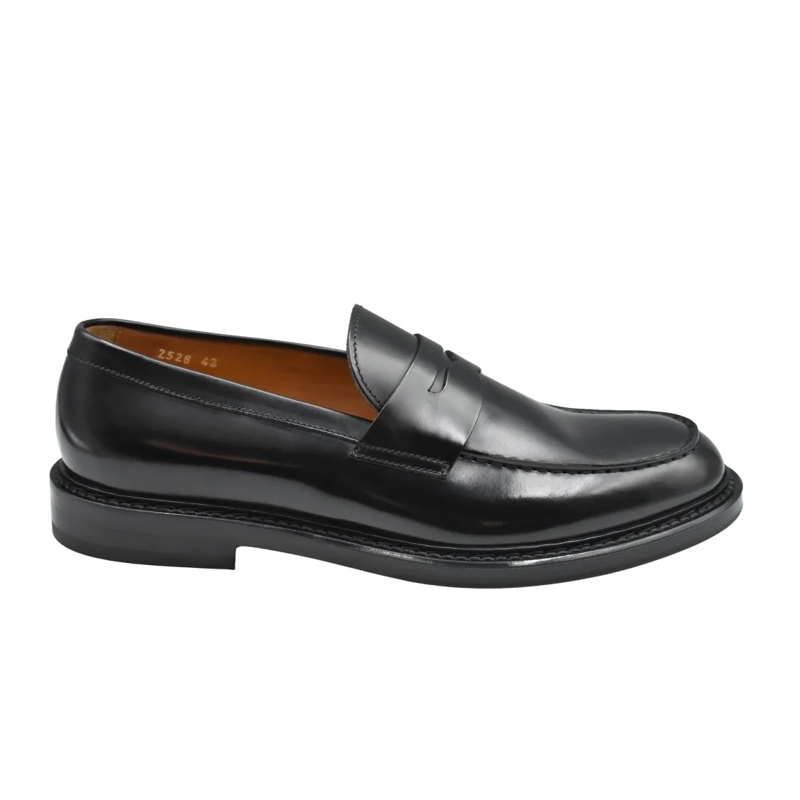 Doucal's Schnürschuhe Low Black Leather Lace-Up Shoes Grey