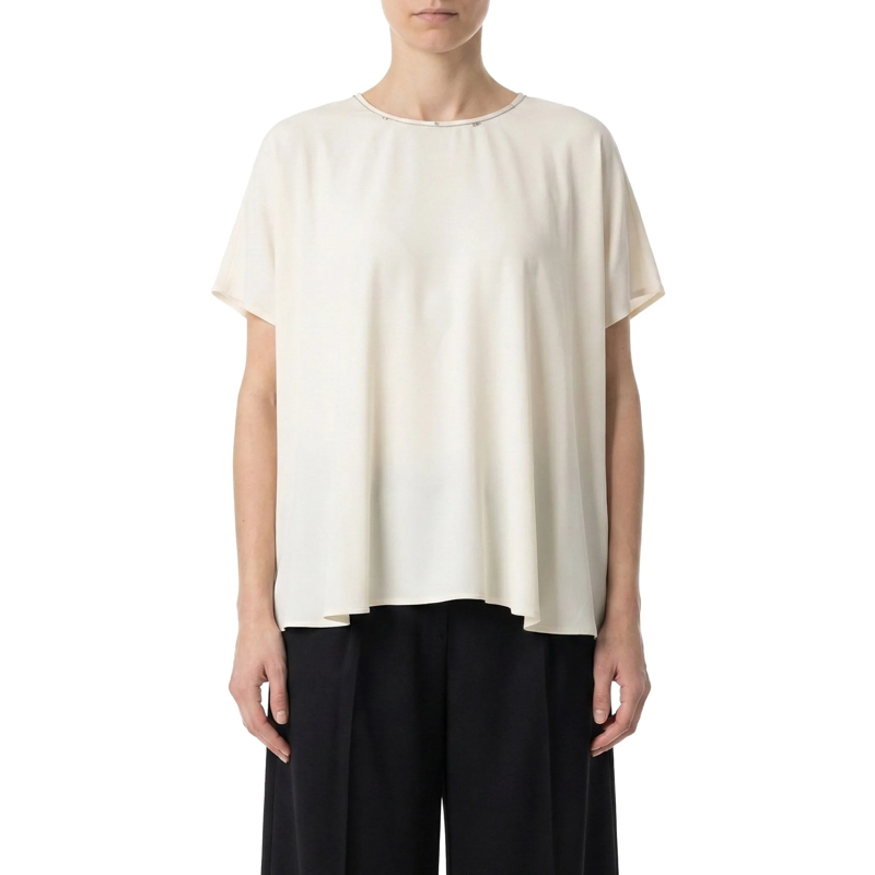 Fabiana Filippi T-Shirt T-Shirt mit Glitzerdetails weiß(Image 2)