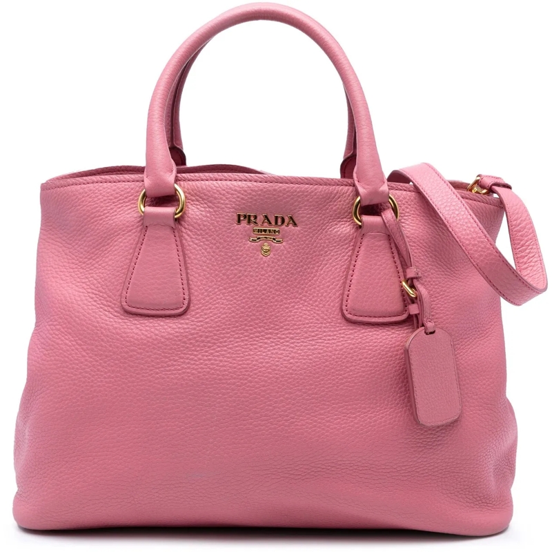 Prada Sac à bandoulière Vitello Daino Open Convertible Tote rose