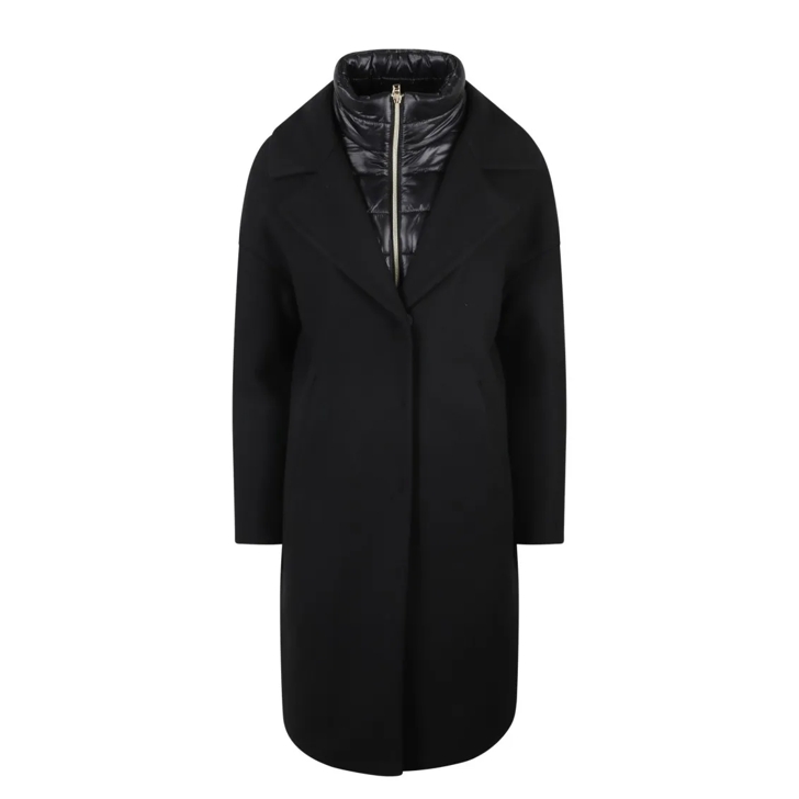 Herno Double Front Coat Black Ubergangsmantel