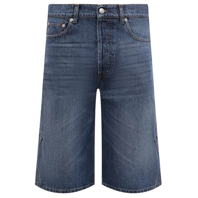 Alexander McQueen T-Shirt Alexander McQueen Denim Shorts blau