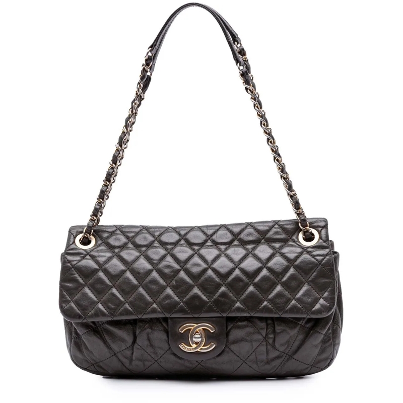 Chanel Sac à bandoulière Quilted Calfskin Chic Quilt Flap grau