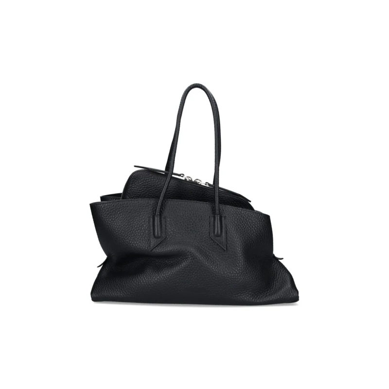 The Attico Tote "La Passeggiata" Medium Shoulder Bag – Black Black