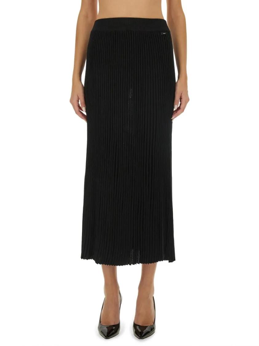 Thumbnail - Kiton - Knit Skirt - Größe 40 - schwarz