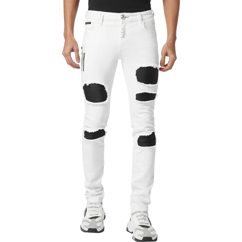 Philipp Plein Skinny-Leg-Jeans Jeans Slim Fit Rock Star weiss(Image 3)