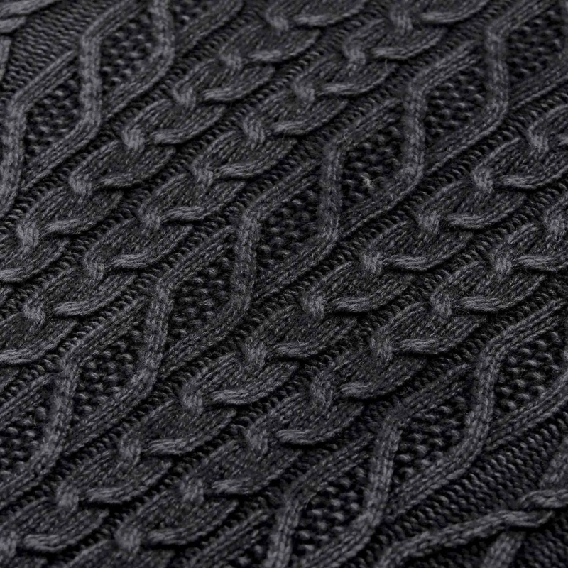 CALIBAN Pull à col roulé Rollkragenpullover aus Zopfstrick schwarz(Image 3)