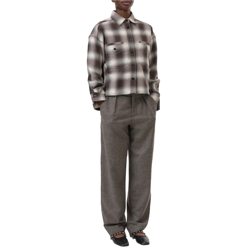Closed Bluse Closed Cropped Front Oversized Shirt Blouses Multi mehrfarbig(Image 2)