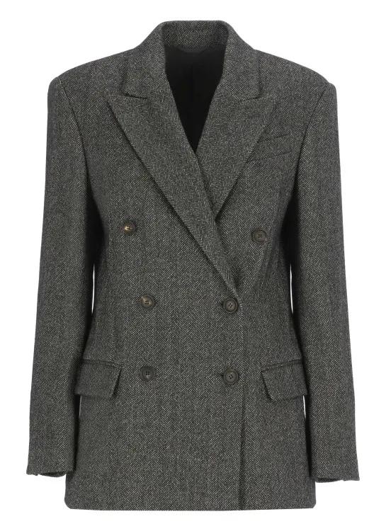 Brunello Cucinelli - Wool Double-Breasted Jacket - Größe 42 - grau