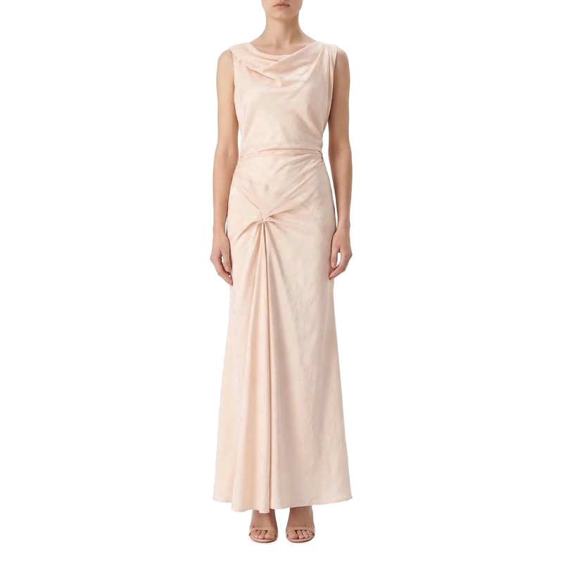 Victoria Beckham Maxikleid Maxikleid mit Muster pink(Image 2)