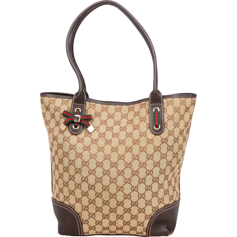 Gucci Tote Gucci GG Monogram Sherry Line Handbag braun