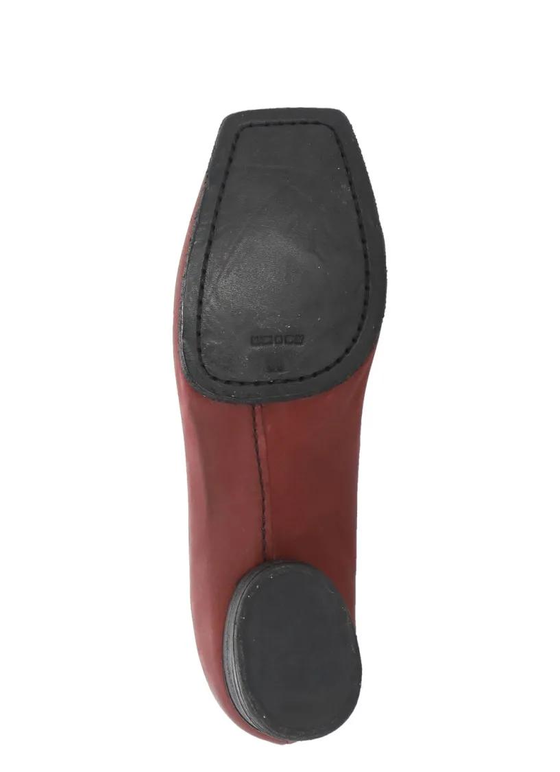 Thumbnail - Uma Wang Low-Top Sneaker - Bordeaux Leather Shoes - Gr. 38 (EU) - in Rot - für Damen