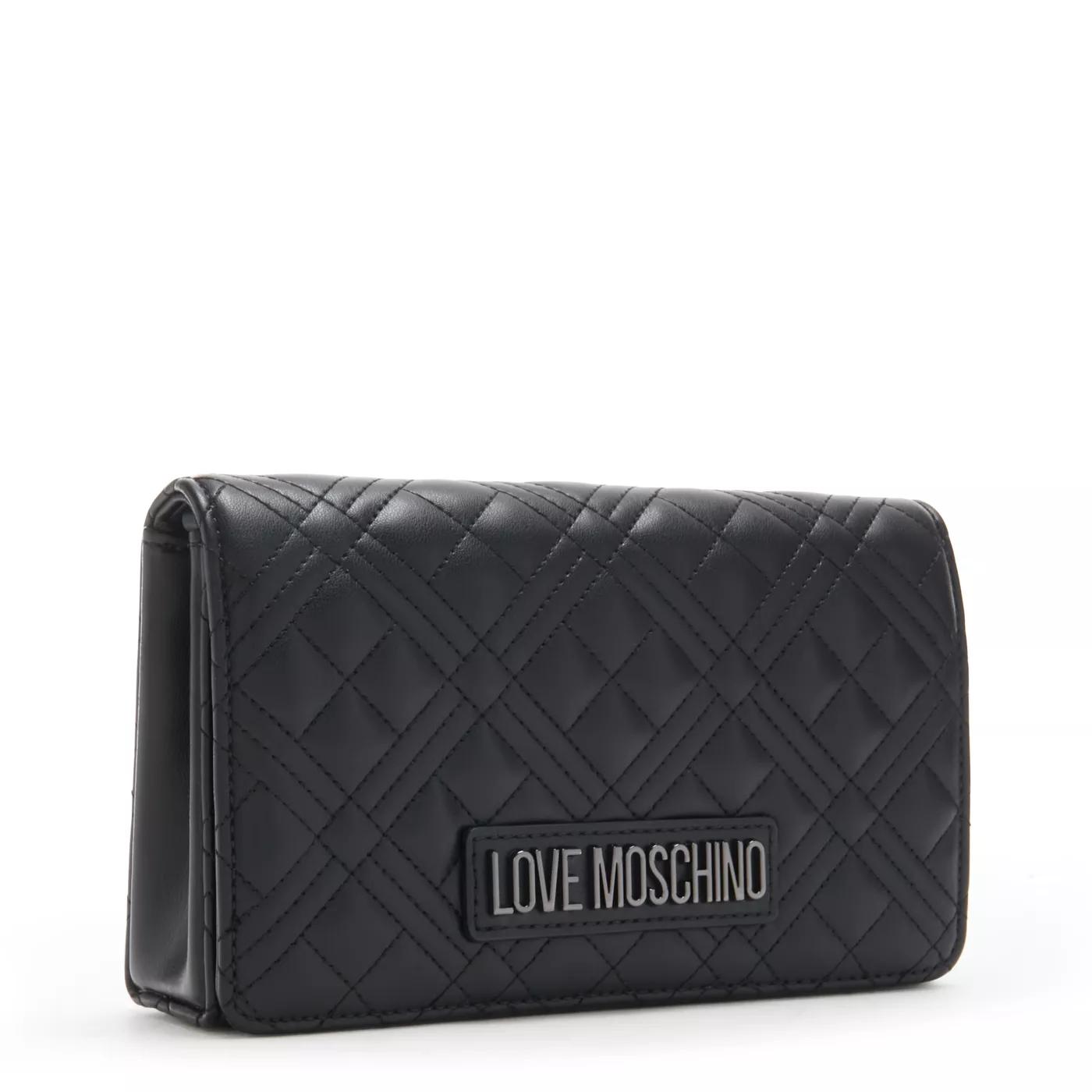 Love Moschino Compacte polyurethaan handtas herfst winter collectie Black Dames