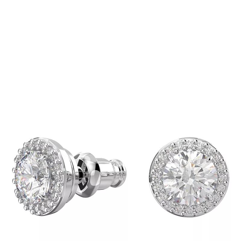 Swarovski Boucles d'oreilles Constella Round cut Pavé Rhodium plated White