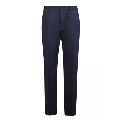 Dolce&Gabbana Dark Blue Straight-Leg Tailored Trousers Neutrals Pantalons