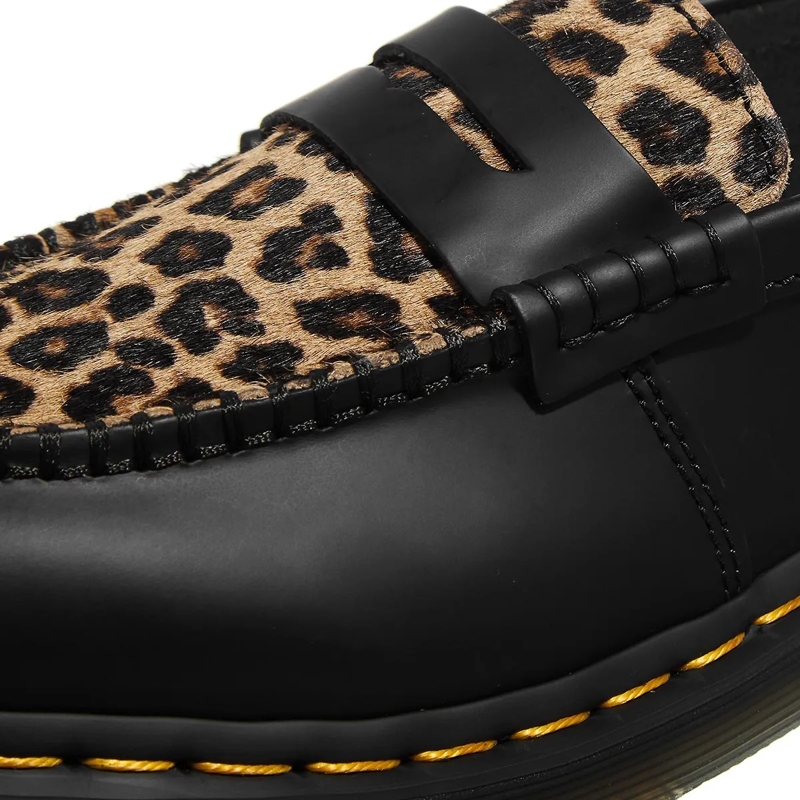Dr. Martens Loafer Penton  Black+Light Tan Smooth+Mini Leopard(Image 5)