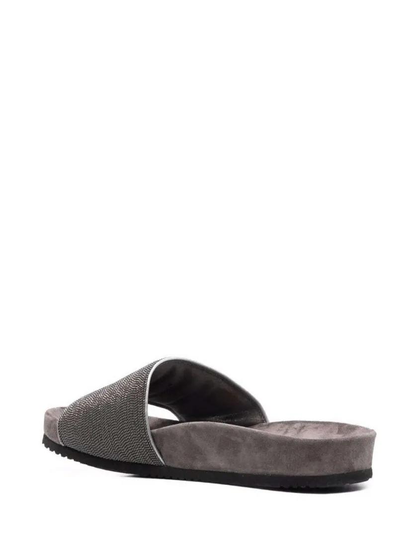 Thumbnail - Brunello Cucinelli Slipper & Pantoletten - scarpe divers - Gr. 37 (EU) - in Grau - für Damen