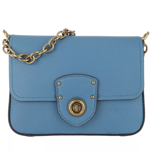 Lauren Ralph Lauren Millbrook Crossbody Bag Pebbled Leather French Blue Crossbody Bag