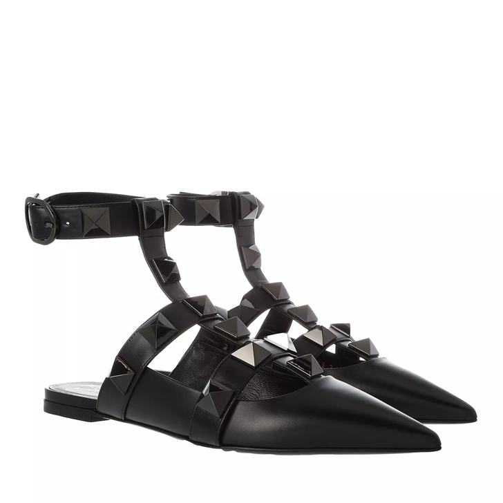 Valentino rockstud discount ballerina black