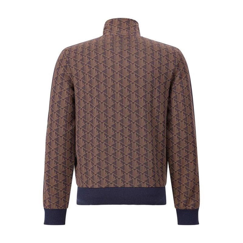 Lacoste Übergangsjacke Sweatjacke mit Jacquard-Monogramm und Logo-Detail Dunkelgrau(Image 20)