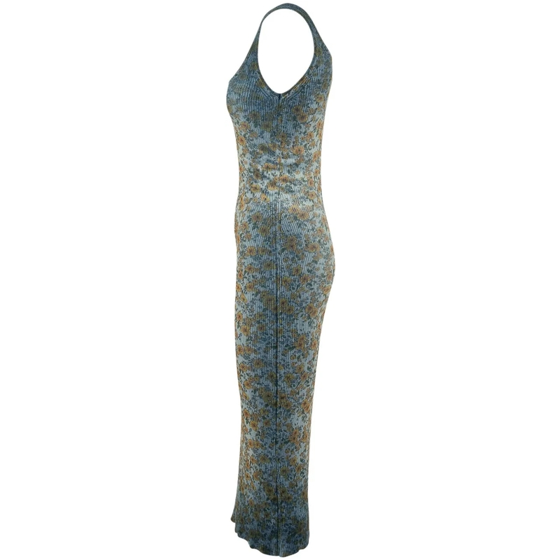 Diesel Robe longue Abito Lungo a Costine con Stampa Floreale blau(Image 3)