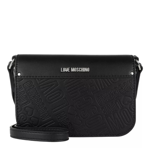 Love Moschino Embossed Crossbody Bag Nero Cross body-väskor