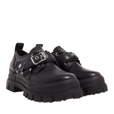 Buffalo Aspha Biker Laceup Black Loafer