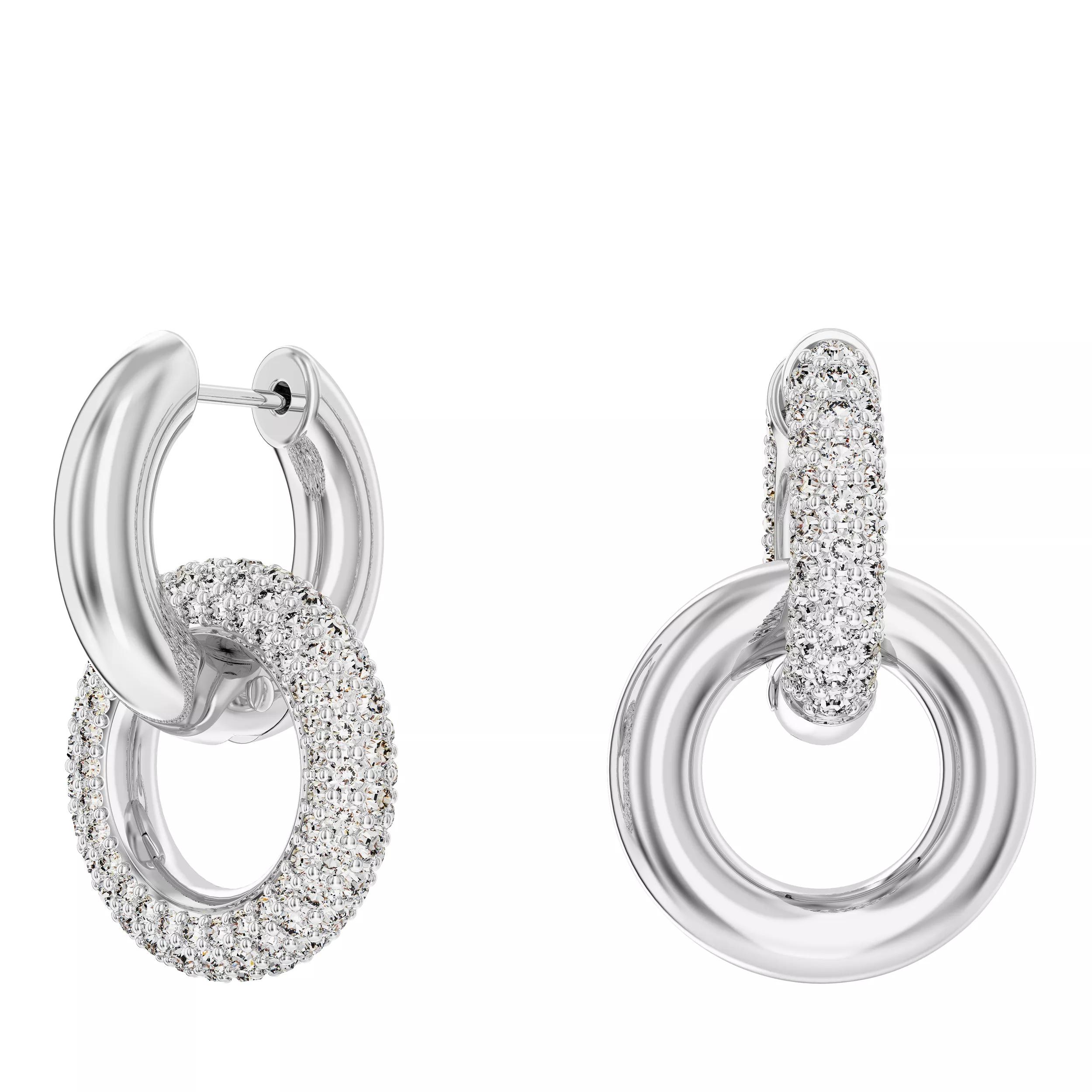 Swarovski Ohrringe - Dextera hoop earrings, Asymmetrical design, Interl - Gr. unisize - in Weiß - für Damen