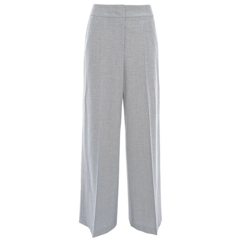 Peserico  Tailored Wide-Leg Trousers With High Waist Grey