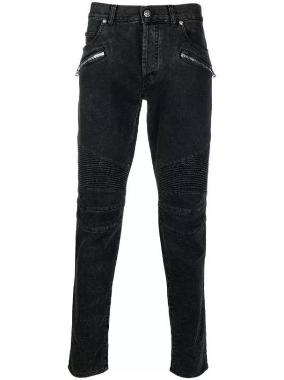 Balmain - Low-Rise Skinny Denim Jeans - Größe 33 - black