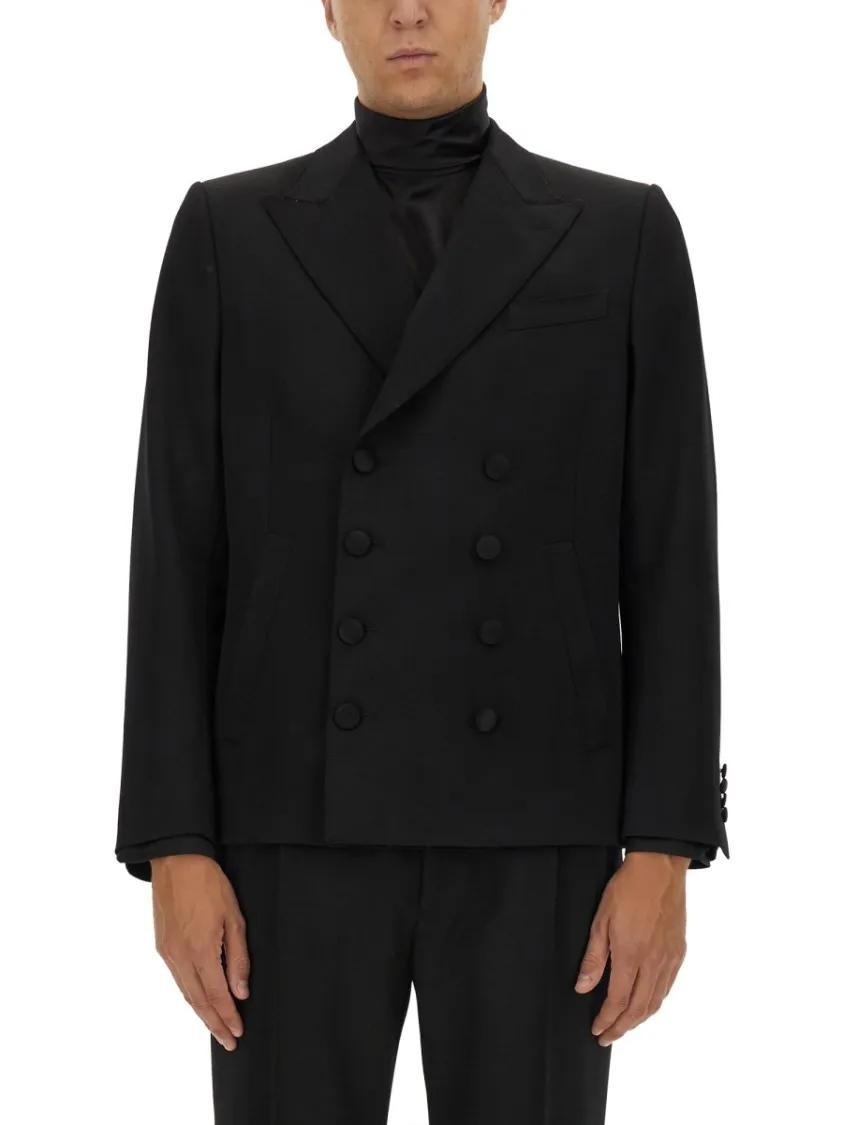 Thumbnail - Dolce&Gabbana - Double-Breasted Jacket - Größe 48 - schwarz