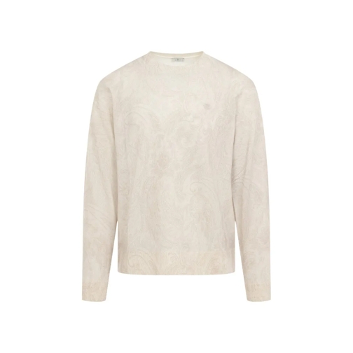 Etro Pull Grey Wool Knitted Crew Neck Grey