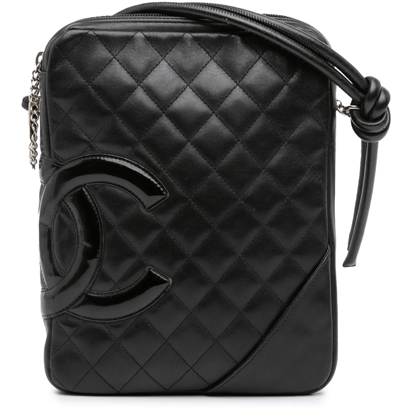 Chanel Sac à bandoulière Lambskin Cambon Ligne Crossbody schwarz