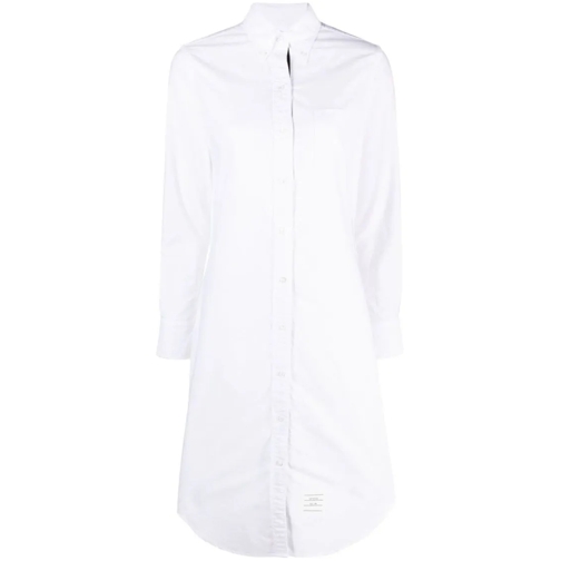 Thom Browne Midi-Kleider Cotton Dress White