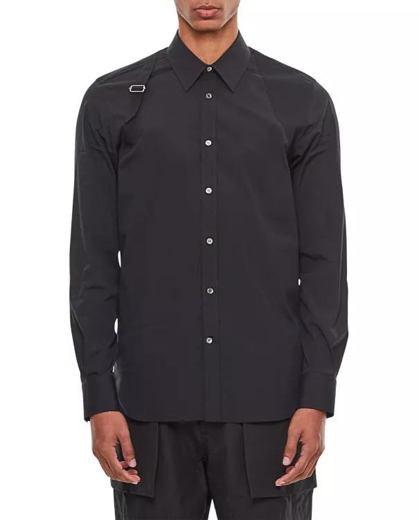 Alexander McQueen - Harness Cotton Shirt - Größe 15 ¾ - black