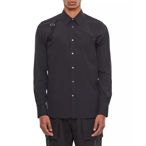 Alexander McQueen Harness Cotton Shirt Black 