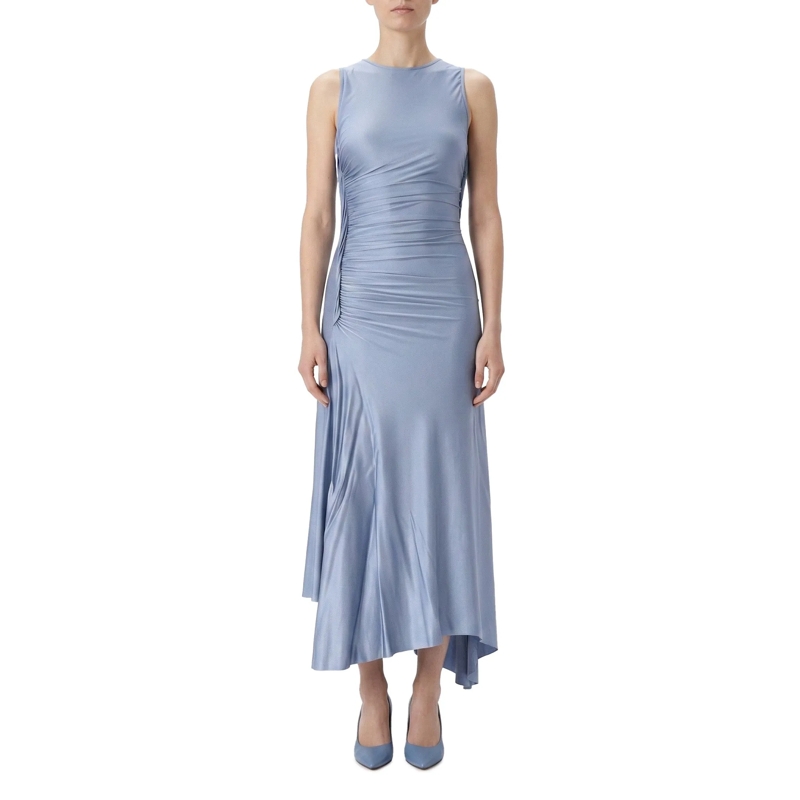 Victoria Beckham Robe midi Elegantes Maxikleid blau(Image 2)