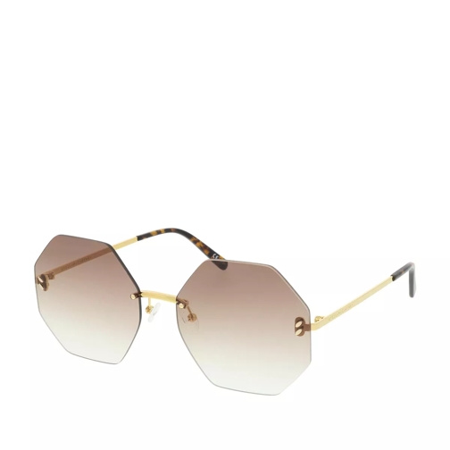 Stella McCartney SC0233S-001 59 Sunglasses Gold-Gold-Brown Sonnenbrille