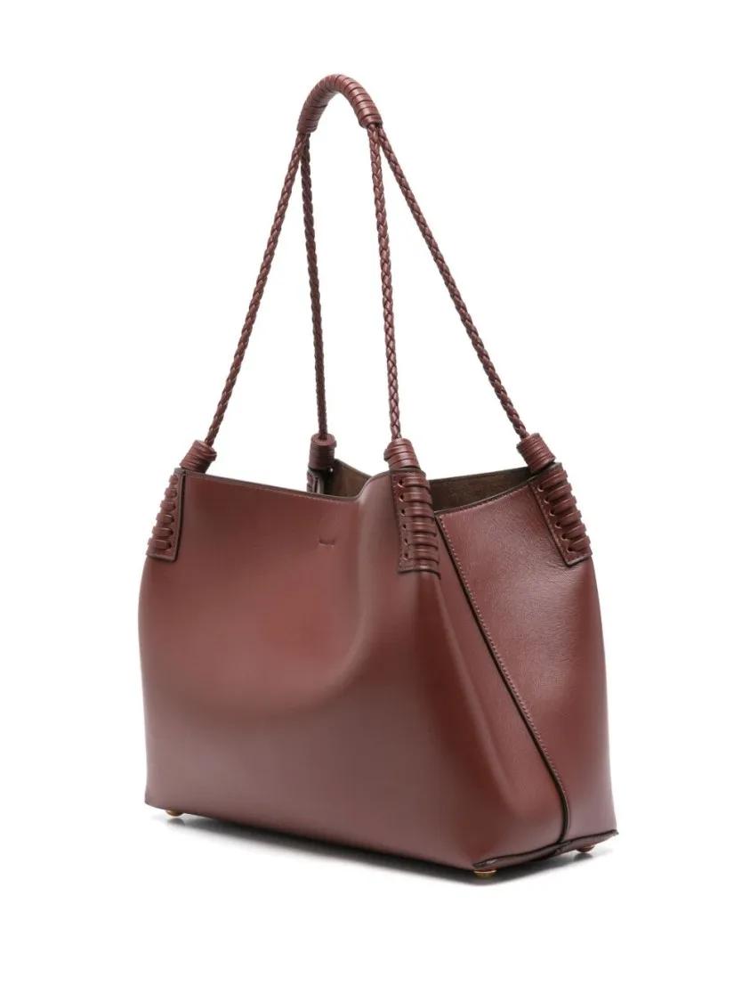 ETRO Crossbody bags Chestnut Brown Leather Bag With Braided Handle And in bruin