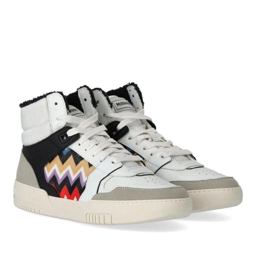 Missoni MISSONI BASKET HIGH WEISS SCHWARZ SNEAKER weiß scarpa da ginnastica bassa