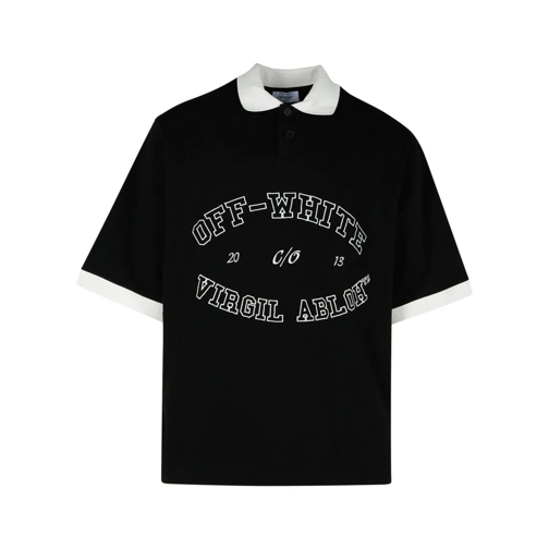 Off-White College' Black Cotton Polo Shirt Black Polo shirt