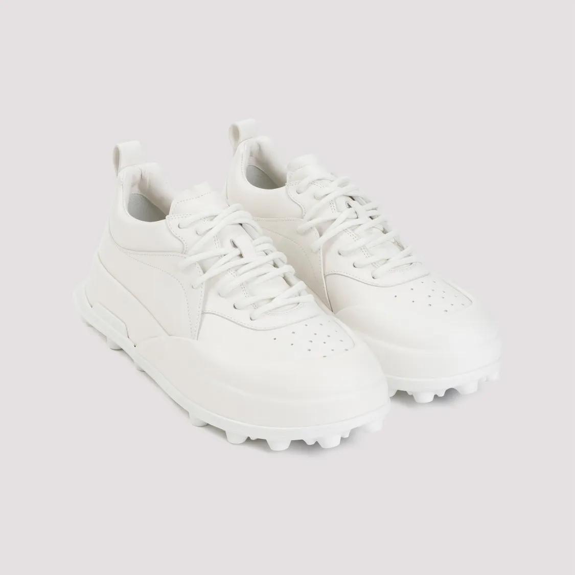 Thumbnail - Jil Sander Low-Top Sneaker - Porcelain White Calf Leather Sneakers - Gr. 45 (EU) - in Weiß - für Damen
