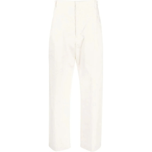 Lemaire Pantalon décontracté Easy Pleated Pants Creamy White weiß