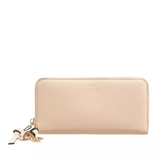 Chloé Portemonnaie Cement Pink Portemonnaie mit Zip-Around-Reißverschluss
