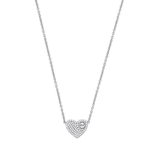 Michael Kors Pavé Heart Necklace Sterling Silver Kurze Halskette