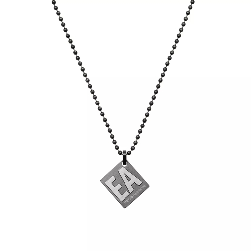 Emporio Armani Stainless Steel Pendant Necklace Gunmetal Mittellange Halskette
