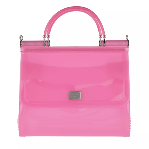 Dolce&Gabbana Sicily Tote Bag PVC Rosa/Multi Fourre-tout