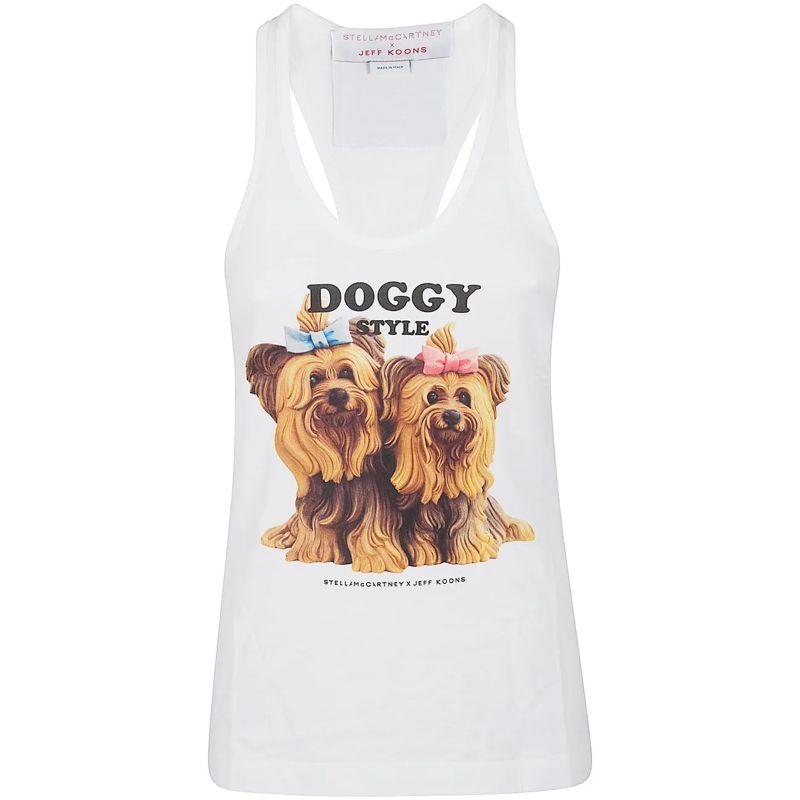 Stella McCartney Top STELLA McCARTNEY Jeff Koons Tank weiß