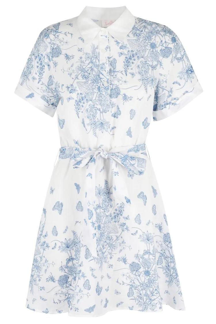 Thumbnail - Mc2 Saint Barth - Joseline Mini Dress With Floral Print - Größe XS - weiß