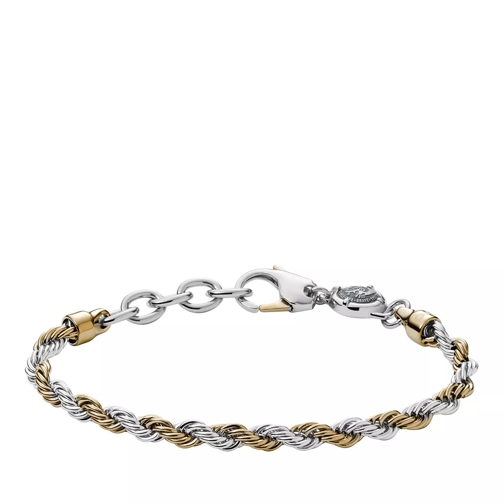 Diesel Stainless Steel Braided Bracelet Yellow Gold Armband