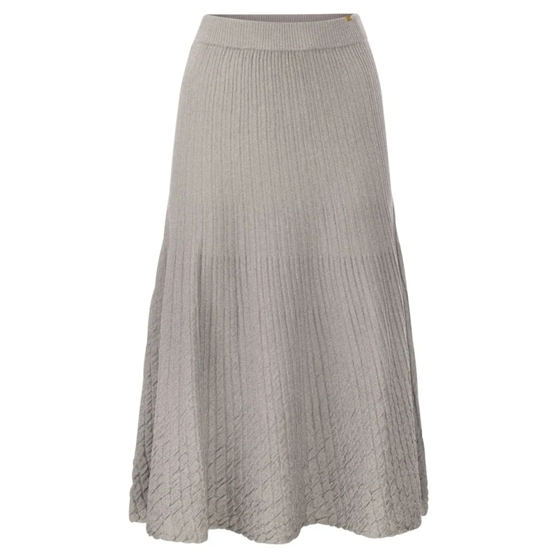 Elisabetta Franchi Jupe midi Metallised Viscose Midi Skirt Grey